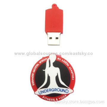 Customized Yoga Shape USB Drive, Made of Soft PVC Material, OEM Orders are WelcomeNew